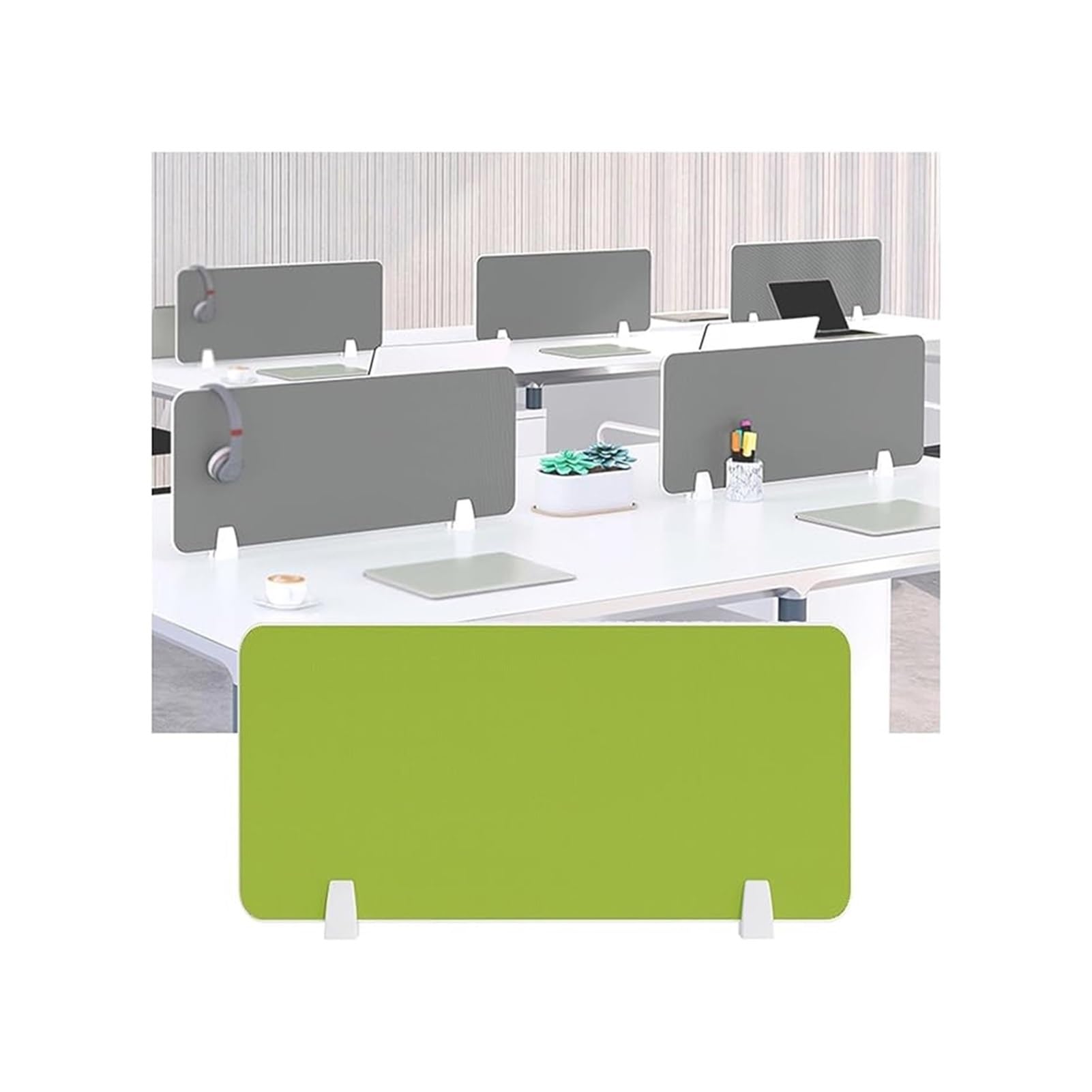 Pannello fonoassorbente da scrivania, per casa, uffici e biblioteche, 90 x 30 cm, colore: verde