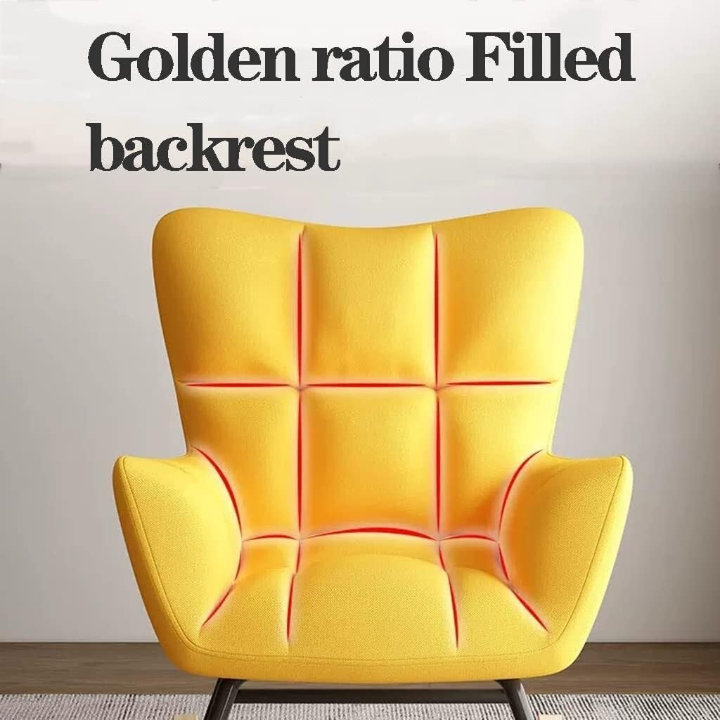 ベルベットロッキングアクセントチェアグライダーロッカーアームチェア、オットマン付き、快適なサイドチェアアップロスタードロッキングチェ