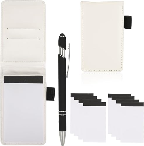 Miniatura 17 de Camelmother Juego de 10 soportes para bloc de notas pequeño, cuaderno de bolsillo de 3 x 5 pulgadas con bolígrafo