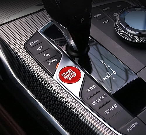 Miniatura 4 de iJDMTOY Cubierta decorativa de aluminio anodizado para motor de arranque/parada, compatible con BMW G20 3 Series, G22/G26 4 Series i4, G15 8 Series,