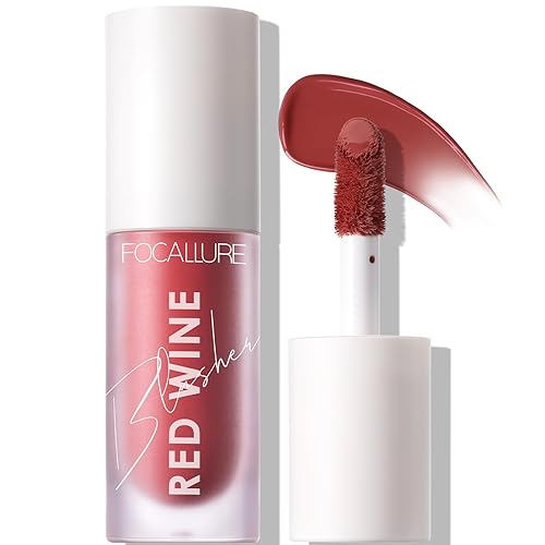 FOCALLURE Maquillaje líquido rubor, un acabado fresco y saludable, rubor facial impermeable de larga duración para mejillas, fácil de crear un