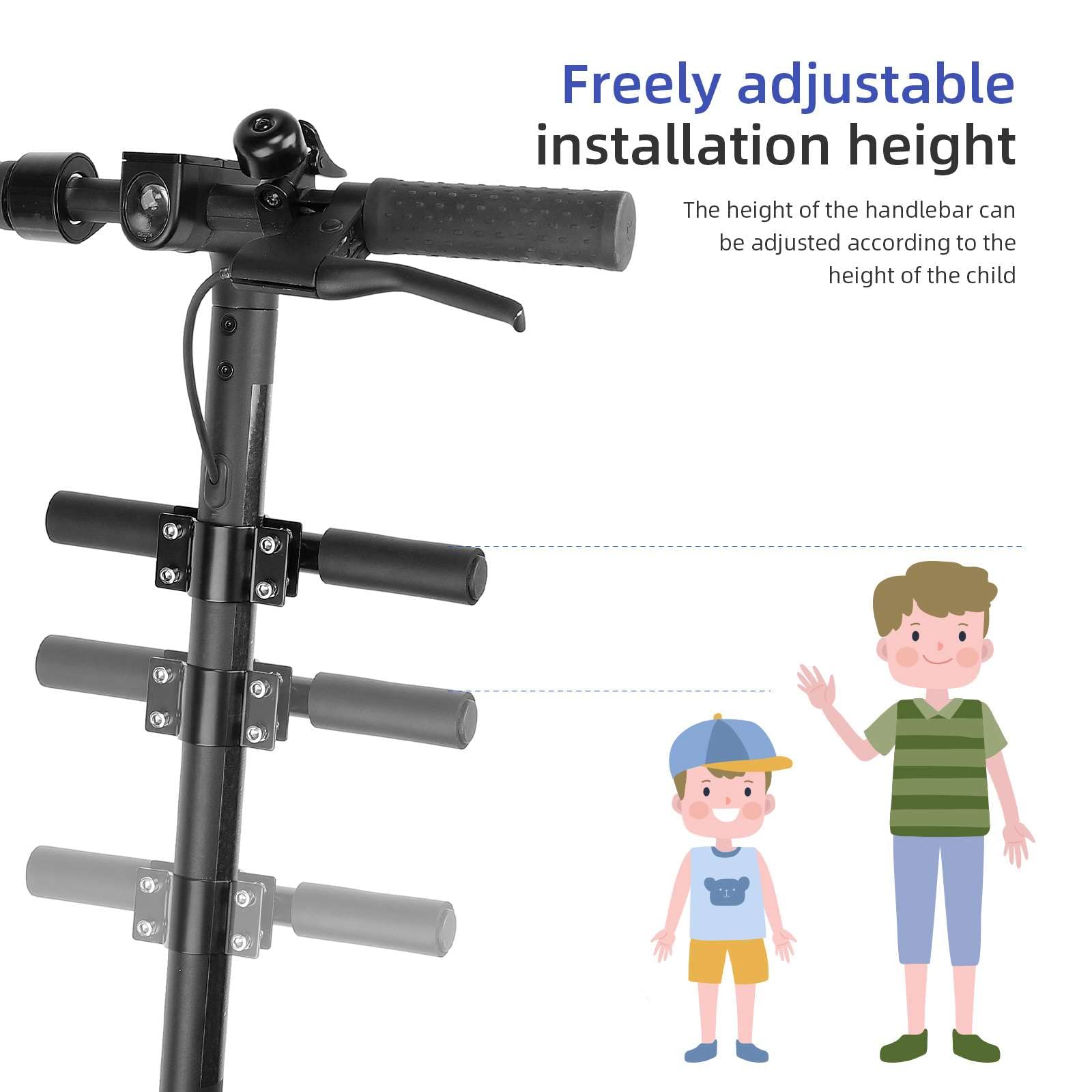 Kinder-Lenker mit Kontrollleuchte LED für Segway Ninebot Max G30/G30LP/G30D Kindergriffe für Segway Ninebot ES1/ES2/ES3/ES4/ES5 Zubehör Scooter (rot/weiß)