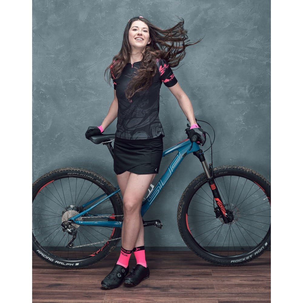 SILVINI Isorno MTB Rock Fahrradrock Damen Sport Rock Tennisrock Damen Rock mit Hose drunter Tennis Skirt Sportrock mit Hose Hosenrock Kurz Hockey Rock