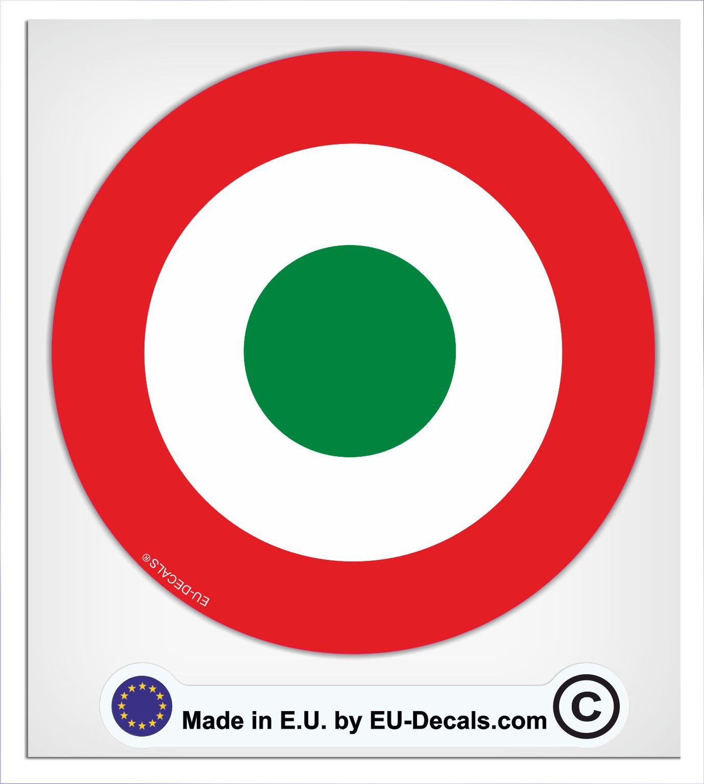 100mm-4'' Italian air Force red Mod Laminated Decal Sticker
