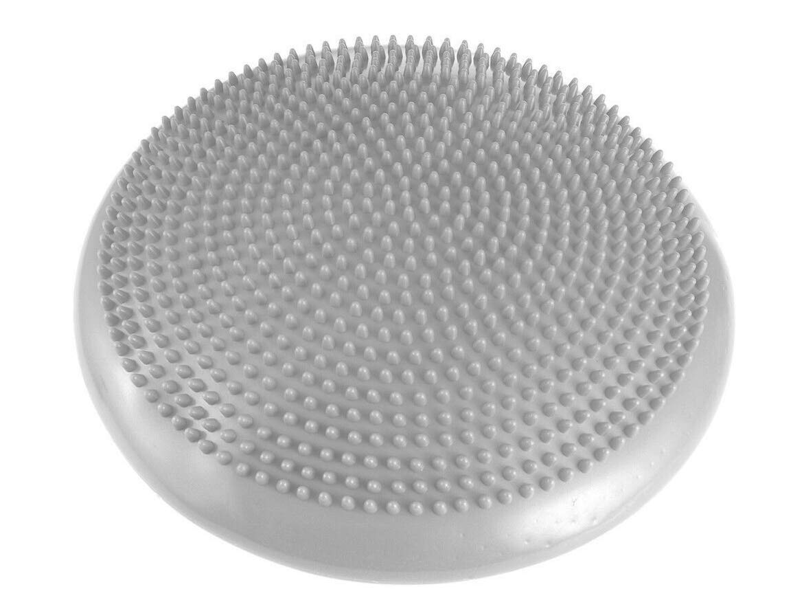 FSYBB71G Balance Cushion - Proprioceptief kussen verbetert de stabiliteit en balans, opblaasbaar, gemaakt van anti-barst pvc, voor thuis, fitness, yoga, pilates, revalidatie, grijs