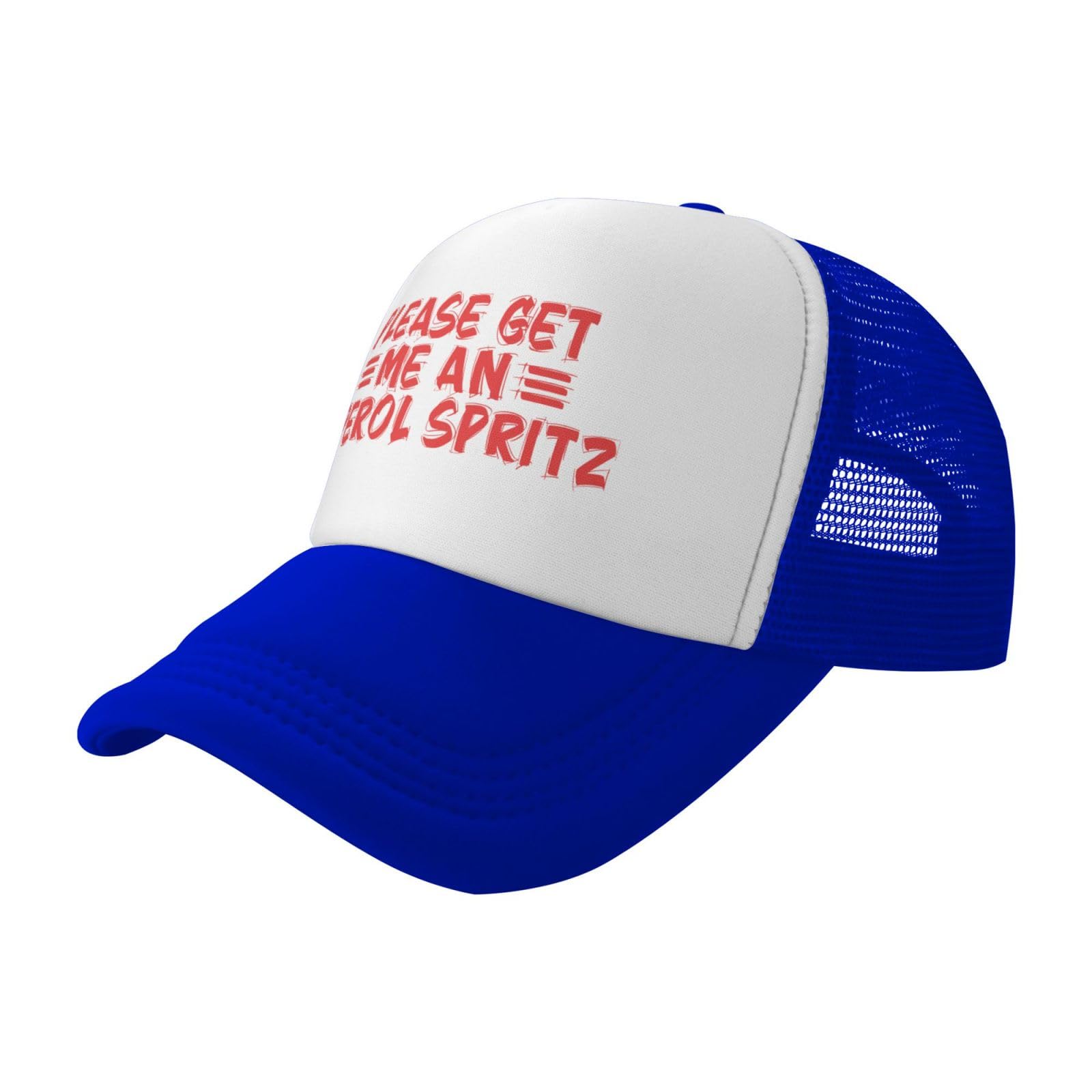 Please Get Me an Aperol Spritz Mesh Trucker Hat Baseball Caps for Men Women Classic Dad Hats,Black