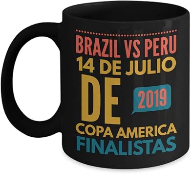 Brazil vs Peru Futbol Taza de Cafe Vaso, taza cafe divertidas, tazas personalizadas, coffee mug inspiradoras, taza con mensajes positivos.