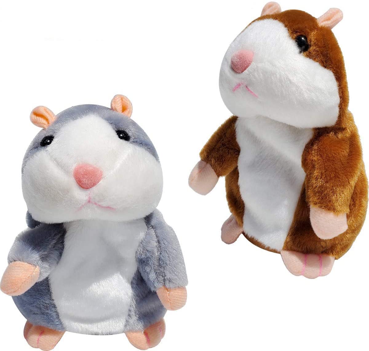 SHINETOY Talking Hamster Repeats What You Say Plush Hamster Toy Interactive Toys Stuffed Hamster Repeating Plush Animal Toy for Kids Early Learning