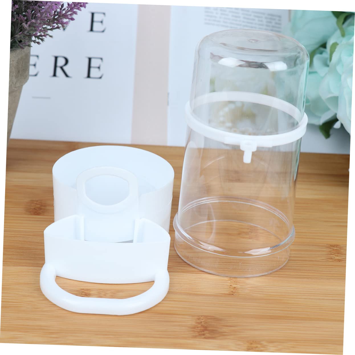 DOITOOL 2 Set Di Mangiatoie Automatiche in Plastica Per Criceti Scoiattoli Uccelli Facili Da Installare Pulite E Durevoli 2 Pezzi*2