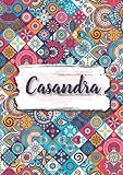 cassandra jean  Casandra: Cuaderno de notas A5  Nombre personalizado Casandra  Regalo de cumpleaños para la esposa, mamá, hermana, hija  Diseño: florales etnicos  120 páginas rayadas, formato A5 (14.8 x 21 cm)