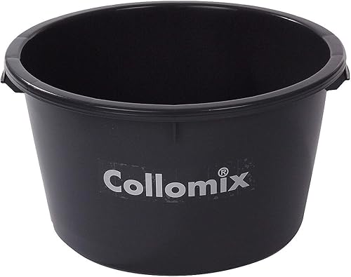 Tina mezcladora resistente de 17 galones – Cubo de polietileno resistente con agarres laterales y borde enrollable – Compatible con mezcladores de