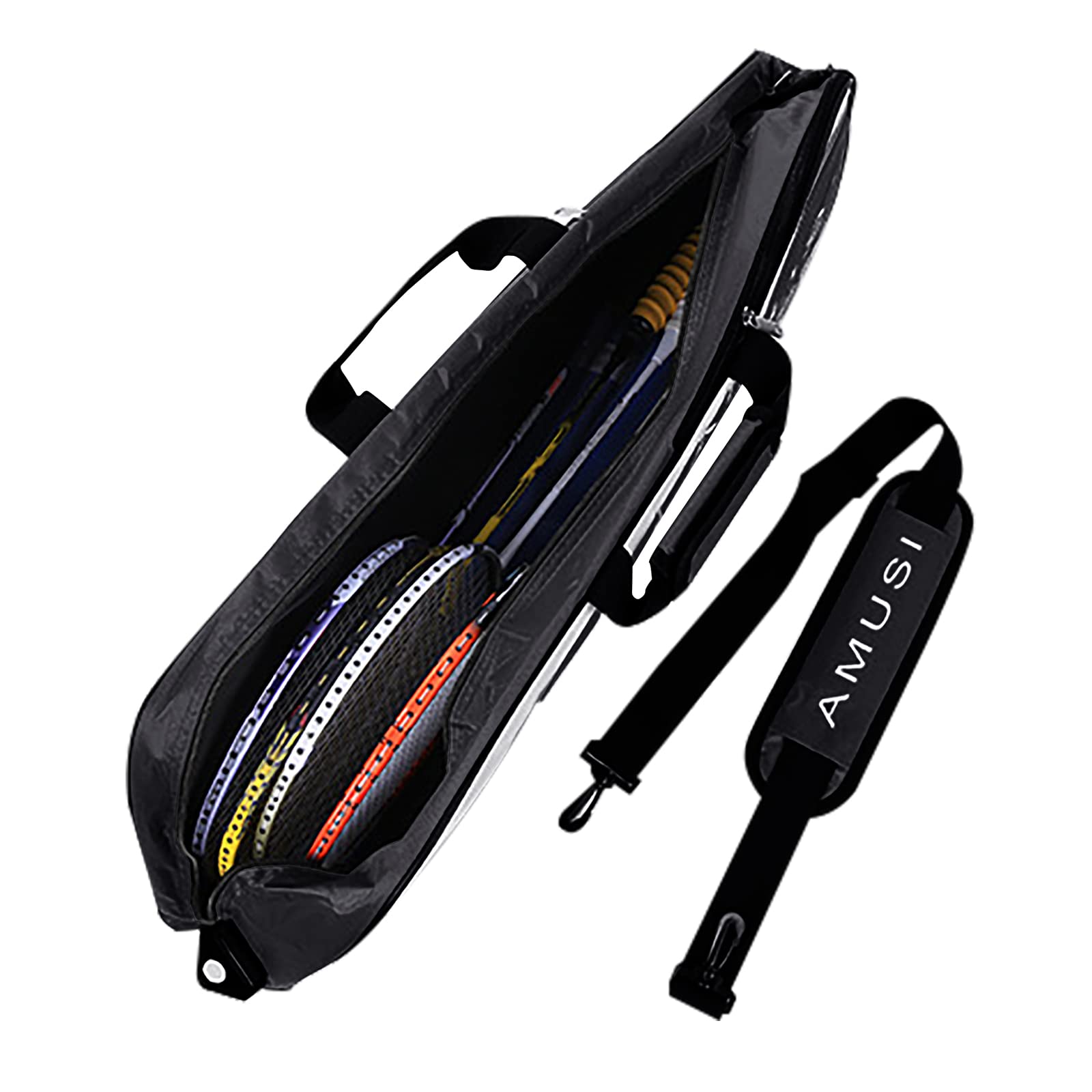 Amazon | バトミントン ラケットケース 3-4本収納 大容量 ラケット