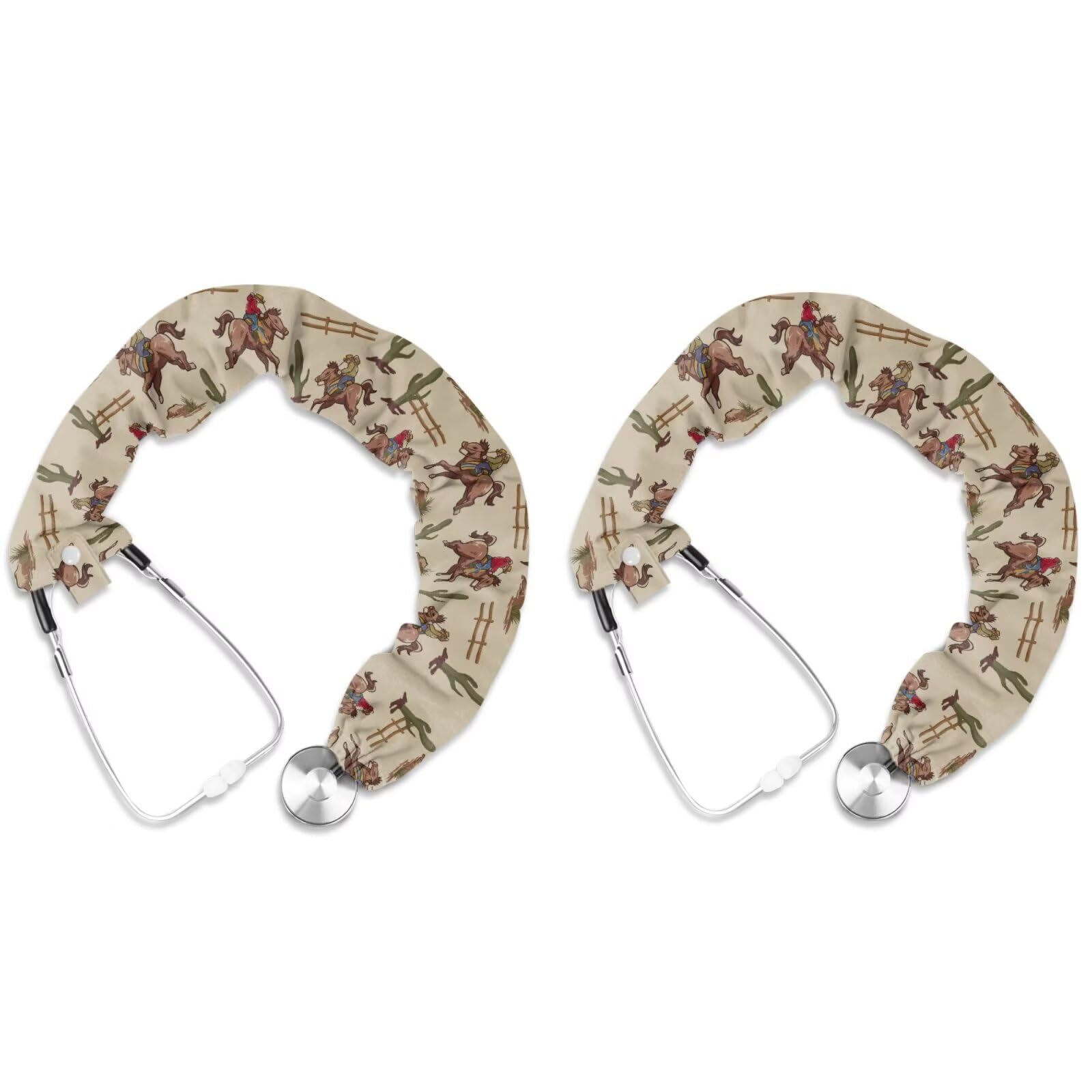 Uorisanigo Stethoscope Cover Sleeve Stethoscope Accessories Western Cowboy Nurse 2 Pcs Stretchy Stethoscope Cover Scrunchie Stethoscope Protective Cover Doctor Gifts for Male
