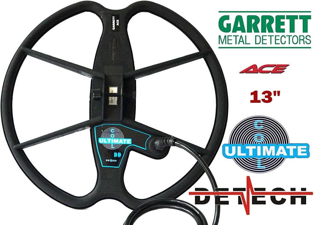 DETECH Bobina De Busqueda 13" Ultimate Bobina para Detector De Metales Profesional DD Plate per Garrett Ace 150/200/200i/250/300/300i/350/400/400i y Garrett Ace Euro Bobina Búsqueda Impermeable Plato