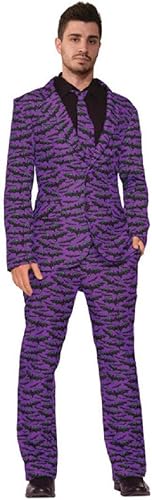 Forum Novelties Traje de murciélago y corbata XL para hombre, Púrpura