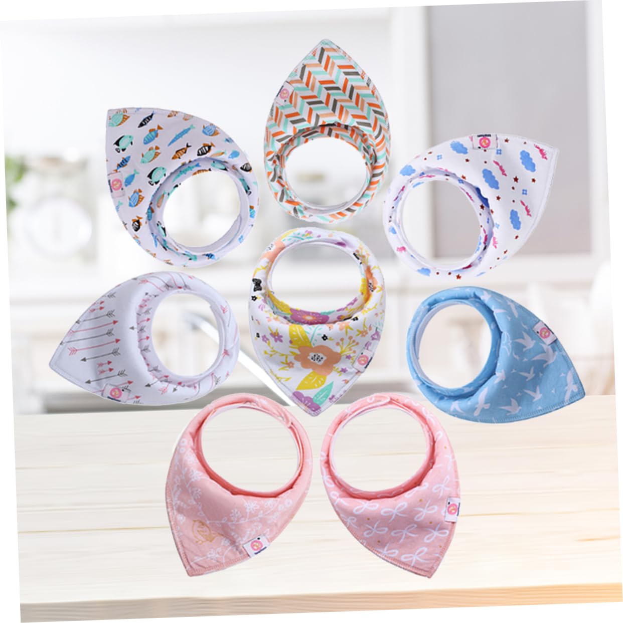 Abaodam 16pezzi Bavaglini Bandana Per Assorbenti e Impermeabili Design Per Per Teething e Alimentazione