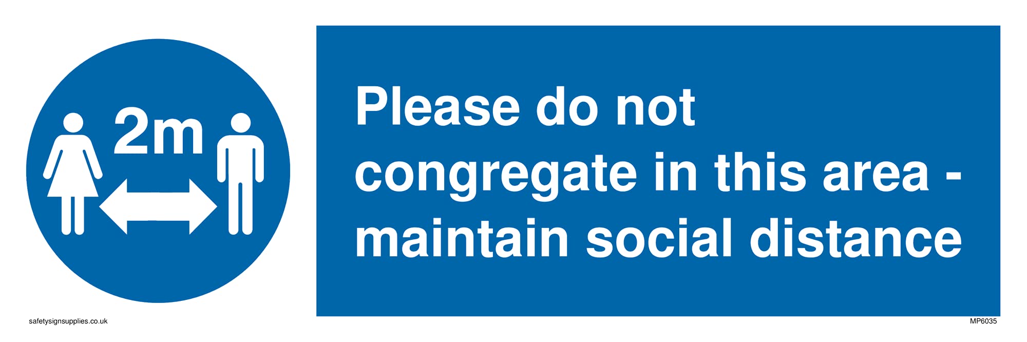 Pack of five - Please do not congregate in this areamaintain social distance with social distancing symbol Sign ...