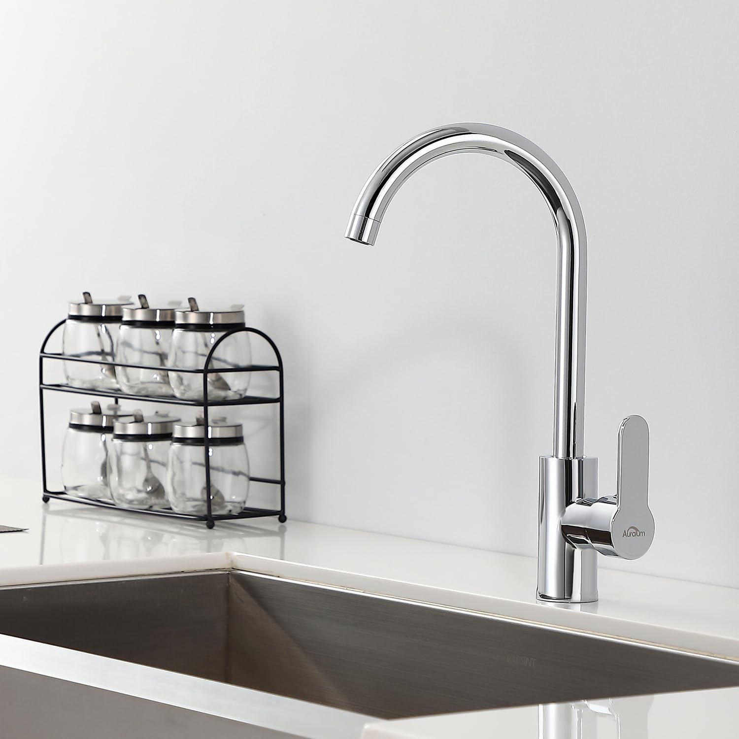 Keukenkranen Zwart Waterkraan Voor De Keuken, Zwart, Hoge Boog, Hoge