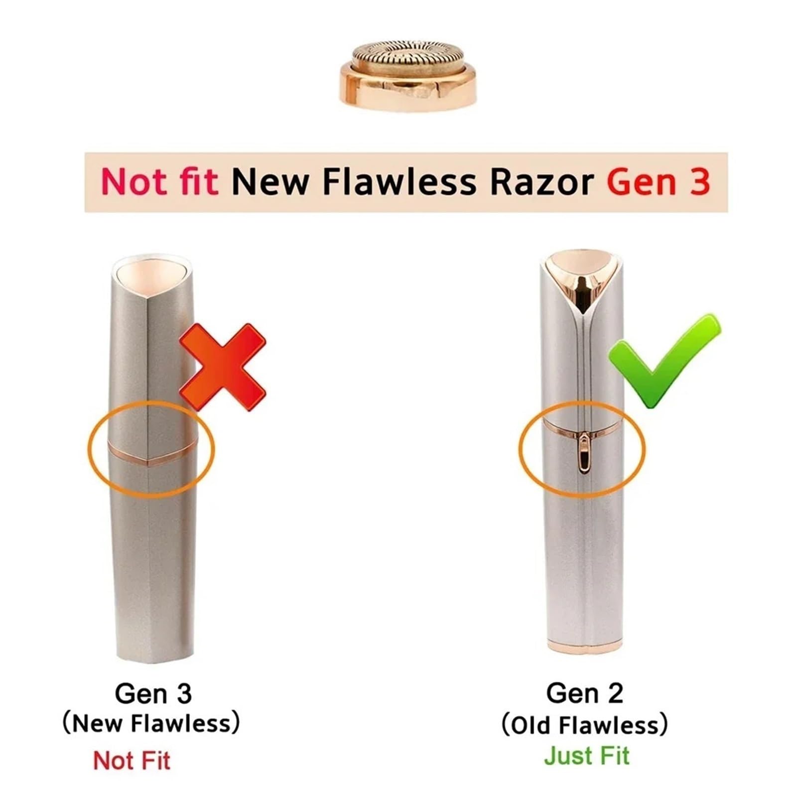 Cabezales De Repuesto Compatibles Con FlawlessFacial Y Finishing Touch.(Blade Head 12 pcs)