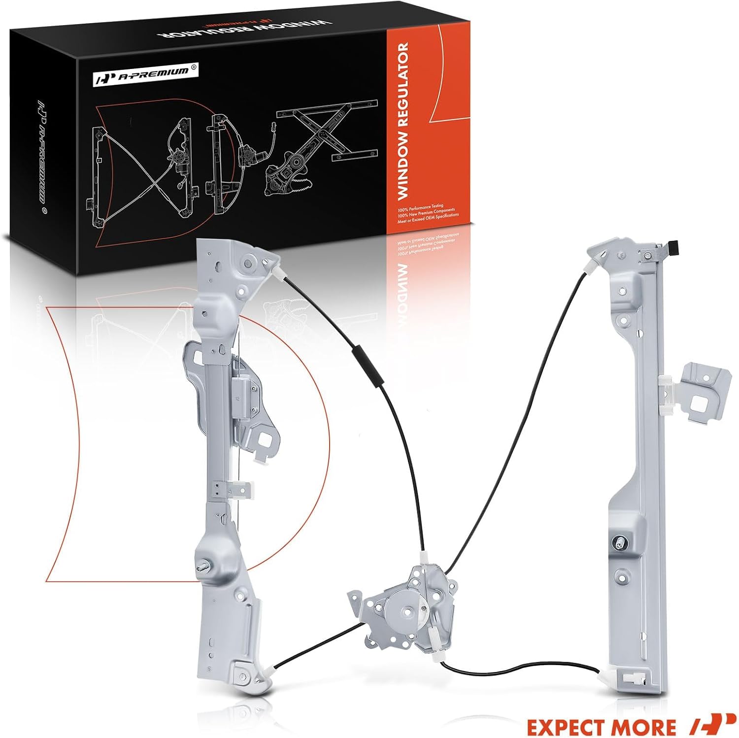 A-Premium Electric Power Window Regulator Without Motor Compatible with Infiniti G35 2003 2004 2005 2006 2007, Front Left Driver Side, Coupe Only, Replace# 80721AM803