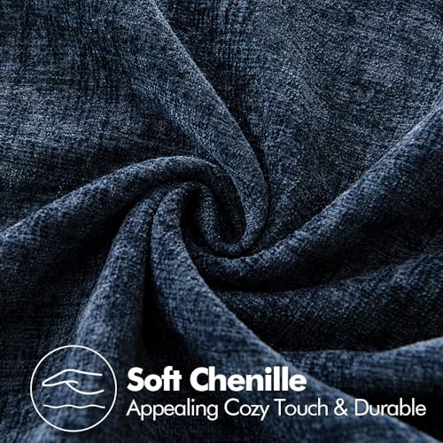 Woaboy 2P_NEW_CHENILLE_1818_3 Pack Of 2 Navy Blue Pillow Covers 18X18 Inch Soft Chenille Couch Throw Pillows Solid Color Cushion Covers Home Decoration thumb #1