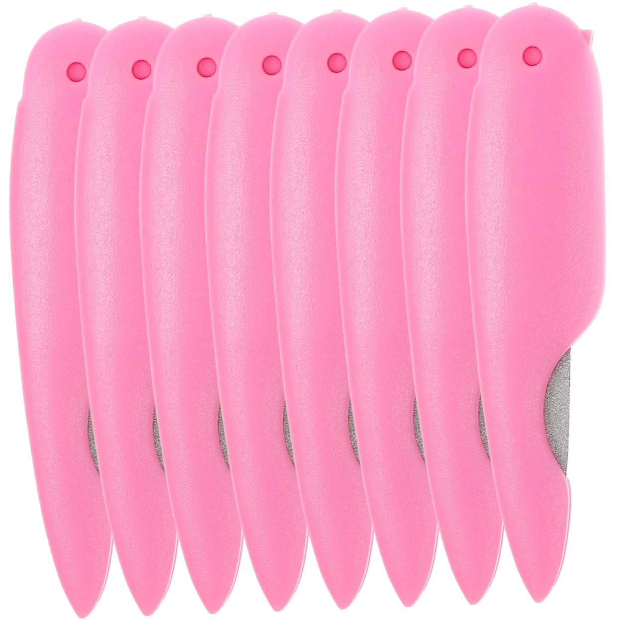Beaupretty Limas de Uñas Plegables Juego de 8 de Metal Doble Cara Diseño Portátil y Resistente para Manicura y Pedicura para Uso en Salón Casa