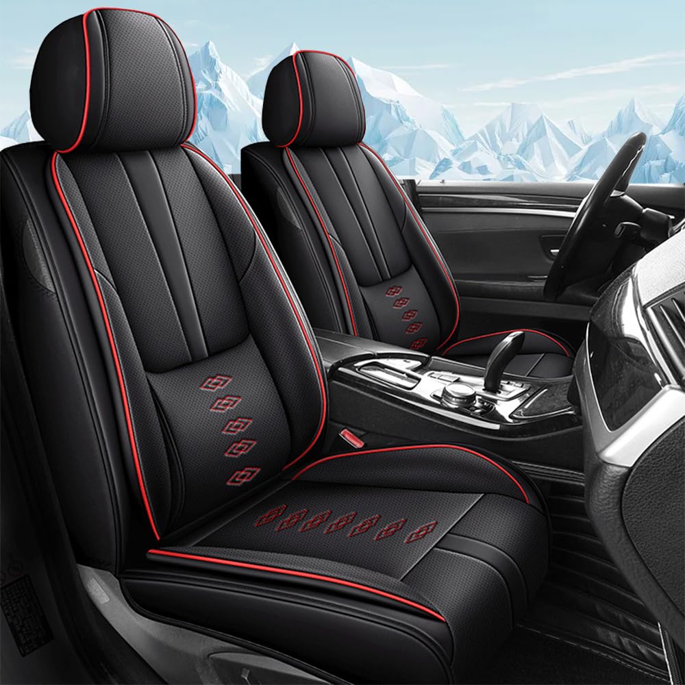 Car Seat Covers for Ford Explorer 1993-2025 2026 Waterproof Leather Seat Covers 2-Seats Standard Interior Accessories with Airbag