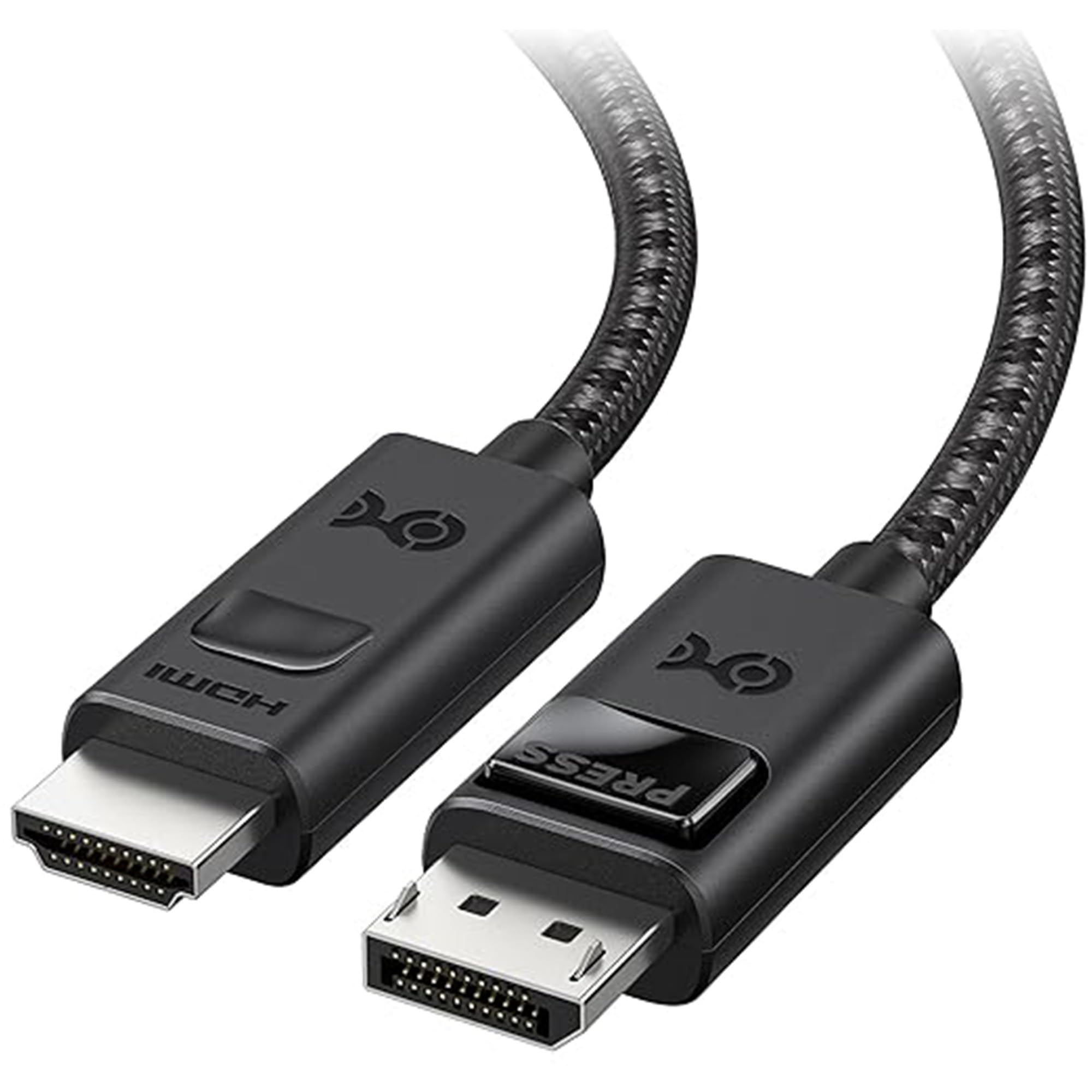 Cable Matters Cavo 8K DisplayPort 1.4 a HDMI di 1,8 m con 4K 120Hz o 8K 60Hz, Cavo adattatore unidirezionale da Display Port 1.4 a HDMI in nero, supporto di RTX 3080/3090, RX 6800/6900 e altro