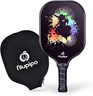 Pickleball Paddle, USAPA Approved Graphite Pickleball Racket with Graphite Carbon Fiber Face, Polypropylene Honeycomb Core Ultra Cushion, 4.72In Grip Lightweight Paddle/Pickleball Paddle Set
