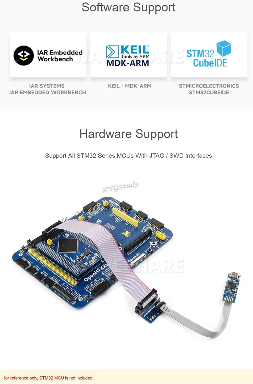 STLINK-V3MINIE Stand-Alone in-Circuit Debugger and Programmer for STM32 Onboard JTAG SWD Interface Connector Based on MCU Arm Cortex-M STM32 32-bit Microcontroller @XYGStudy