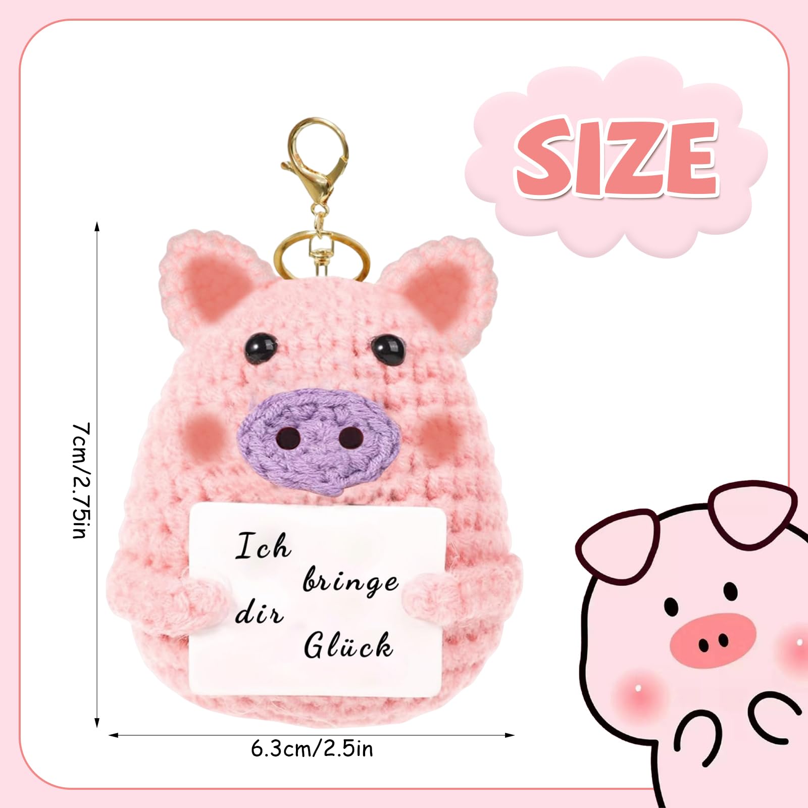 TZQFROCE Juego De 6 Cerditos De La Suerte, Figuras De Cerdo De La Suerte, Pequeño Amuleto De La Suerte, Cerdito Para Manualidades, Decoración De Tartas, Hadas, Jardines, Decoratinon, Niños, Fiestas De