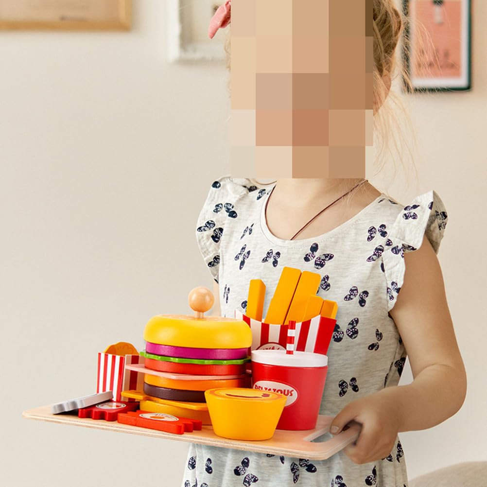 Set Gioco di Finzione Fast Food, Gioco di Ruolo Ristorante Set di Cibo Giocattolo