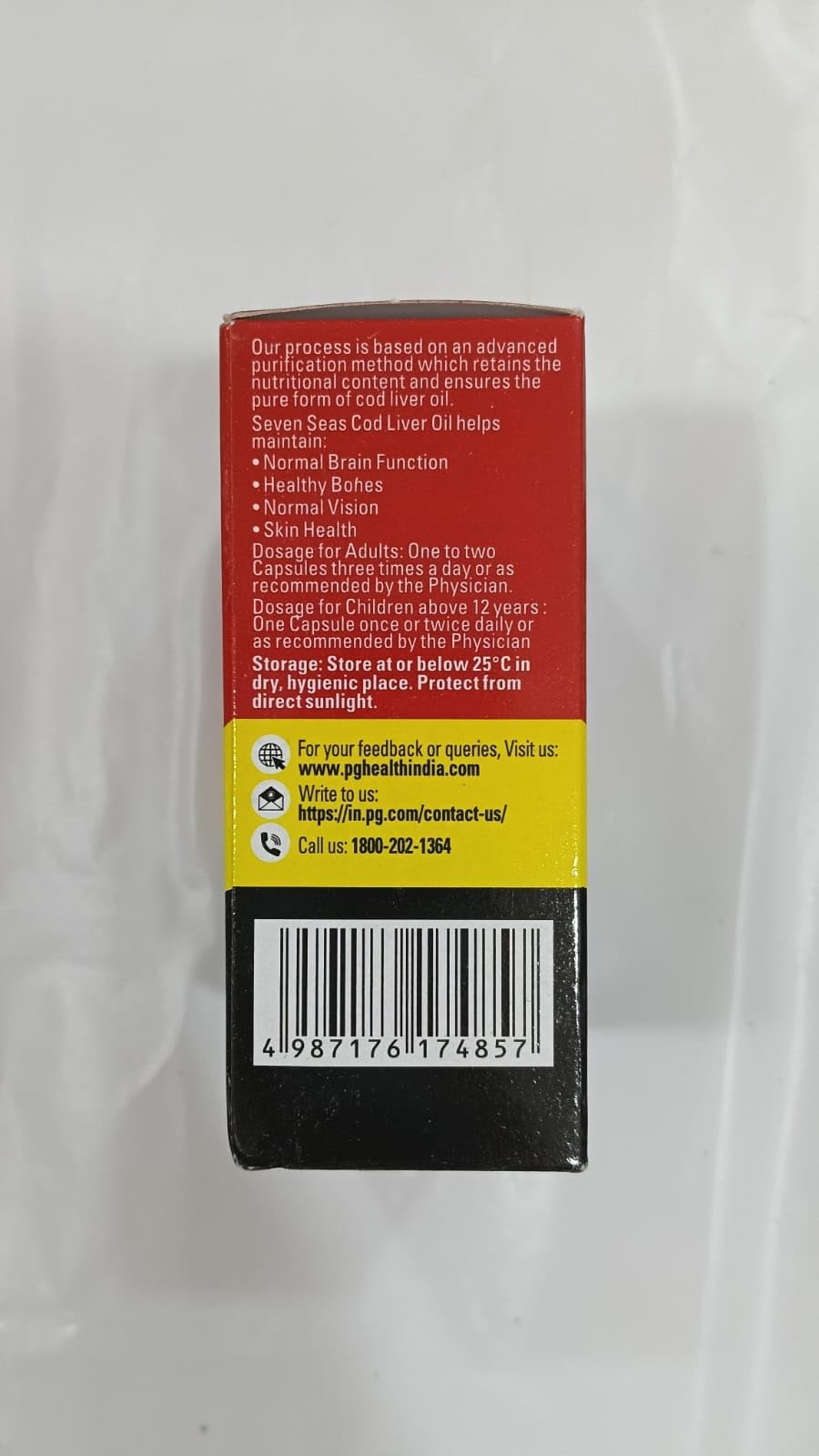 Seacod Cod-liver Oil Capsules ,Omega-3 Fatty Acid, Vitamin A, Vitamin D 100 Capsules — Amazon image 2