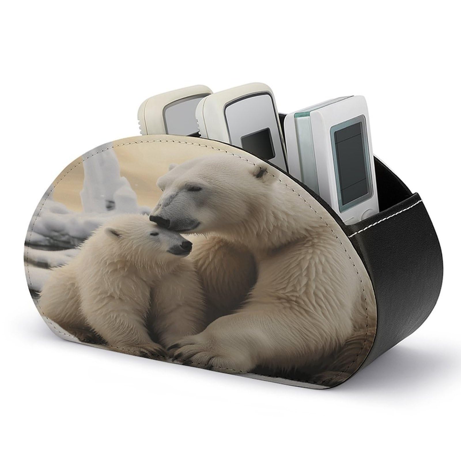 Support de télécommande Polar Bear Love pour ranger table de chevet et salon