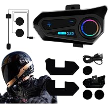 Z20 Helmet Blueto-oth Headset Speakers, Motorcycle Communication Headset, Motorbike Headphones Wireless With Hard/Soft Wheat, IPX6 Waterproof For Most Helmets