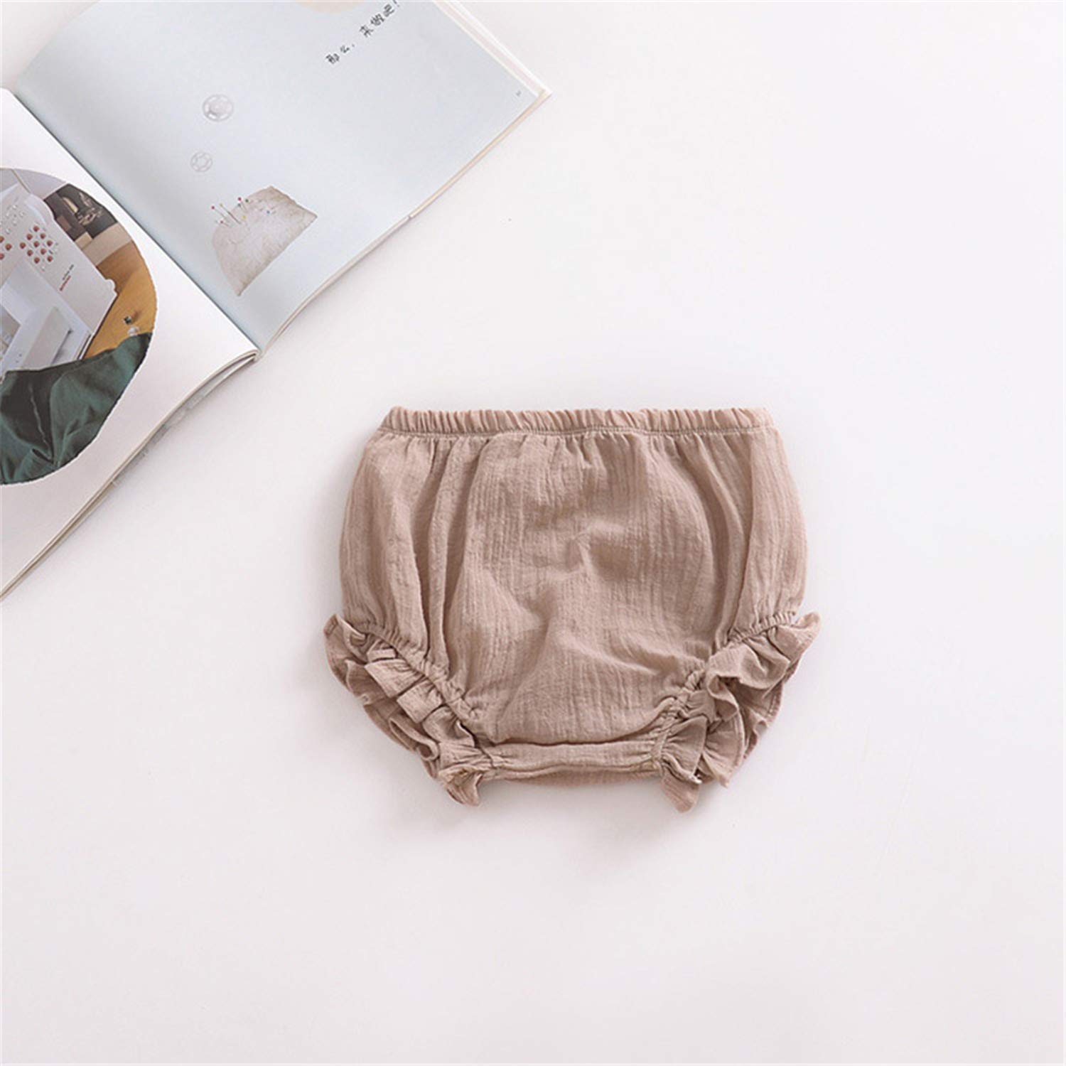 HASAKI Ensemble de 2 couches pour bébé – Ensemble de sous-vêtements et short en lin pour nouveau-né, fille, garçon