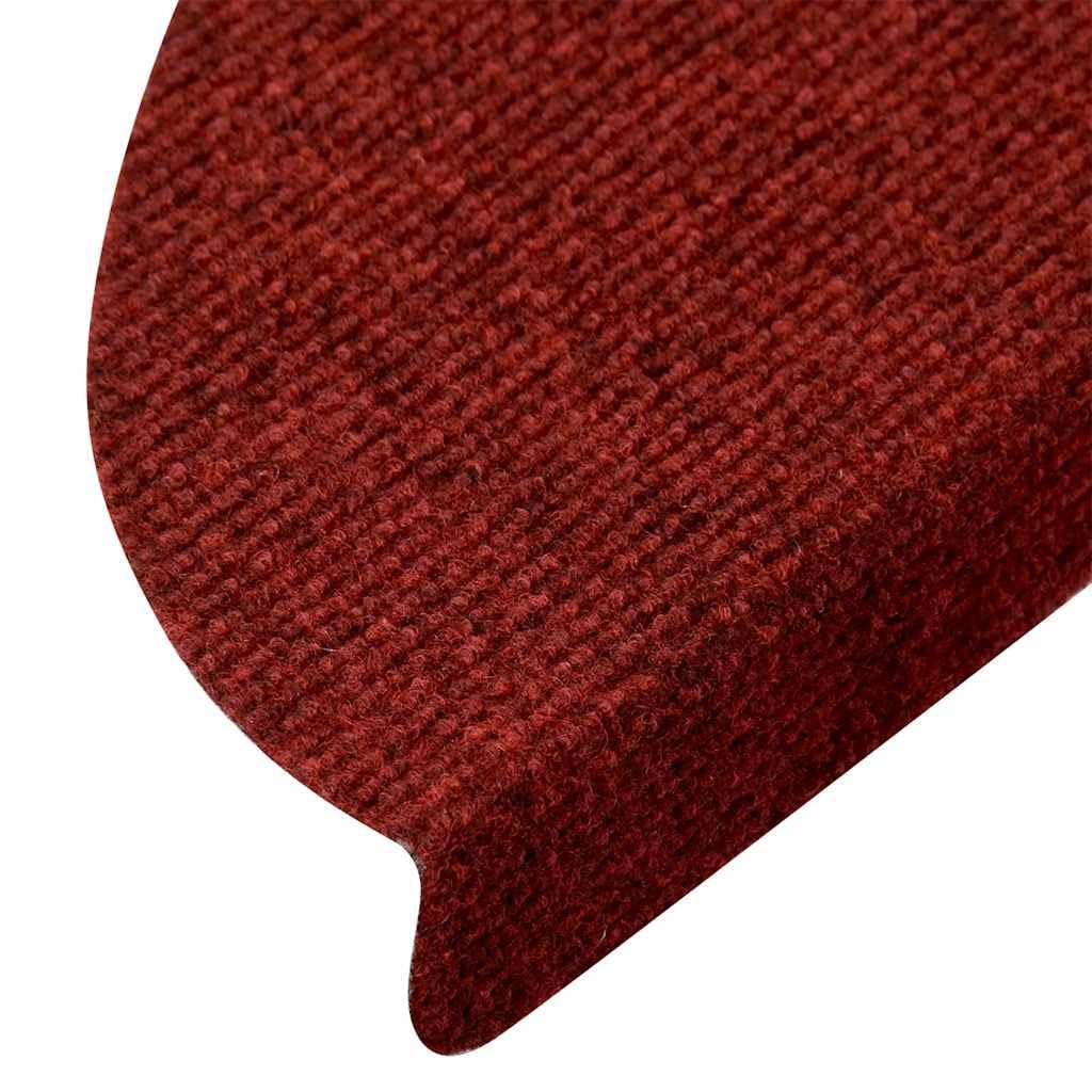 Lot de 10 tapis d'escalier autocollants - 56 x 17 x 3 cm - En non-tissé aiguilleté - Semi-circulaires - Antidérapant - Protection contre les bruits et les rayures - Sécurité pour escaliers en