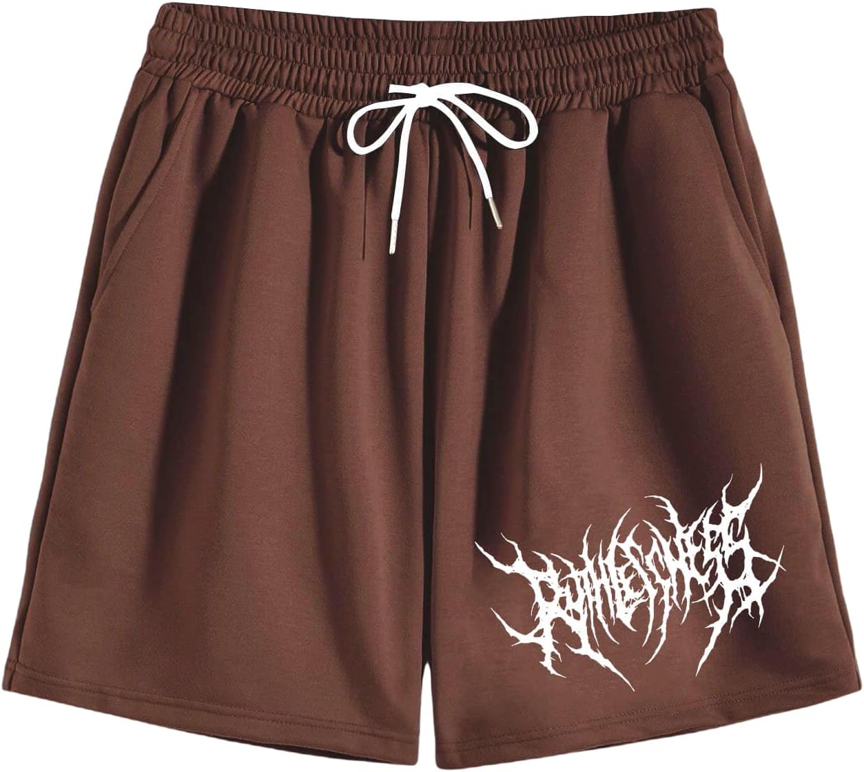 Men's Graphic Drawstring Shorts Athletic Sport Gym Workout Shorts