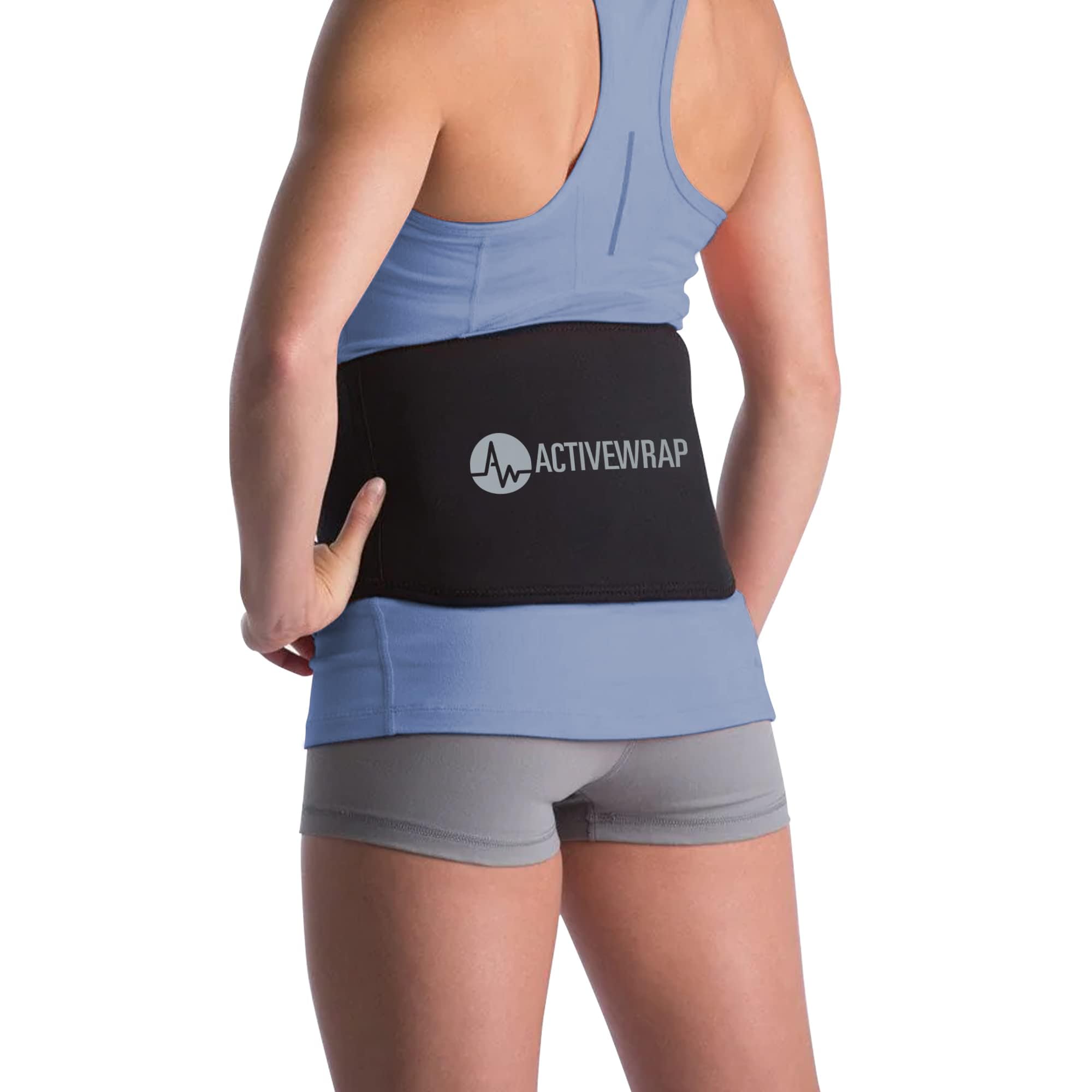 ActiveWrap Heat Ice Therapy Wrap for Back (Large / XL) - Reduces Lower Back Pain, Swelling, and Back Stiffness - Hot / Cold Gel Pack Included