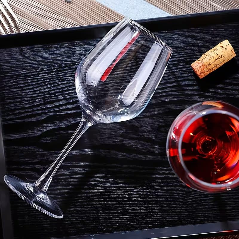 Image of PrimeWorld Elegant Wine Glasses Set of 2-300ml | Tall Stem Crystal Glassware for Red & White Wine, Weddings, Parties & Home Use