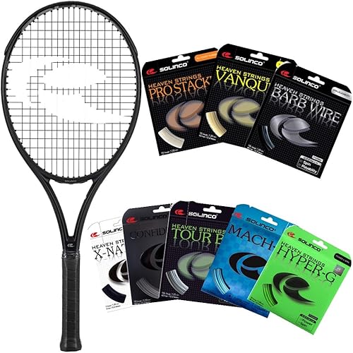 Solinco Blackout 300 - Raqueta de tenis - Encordada a medida con tu elección de cuerda