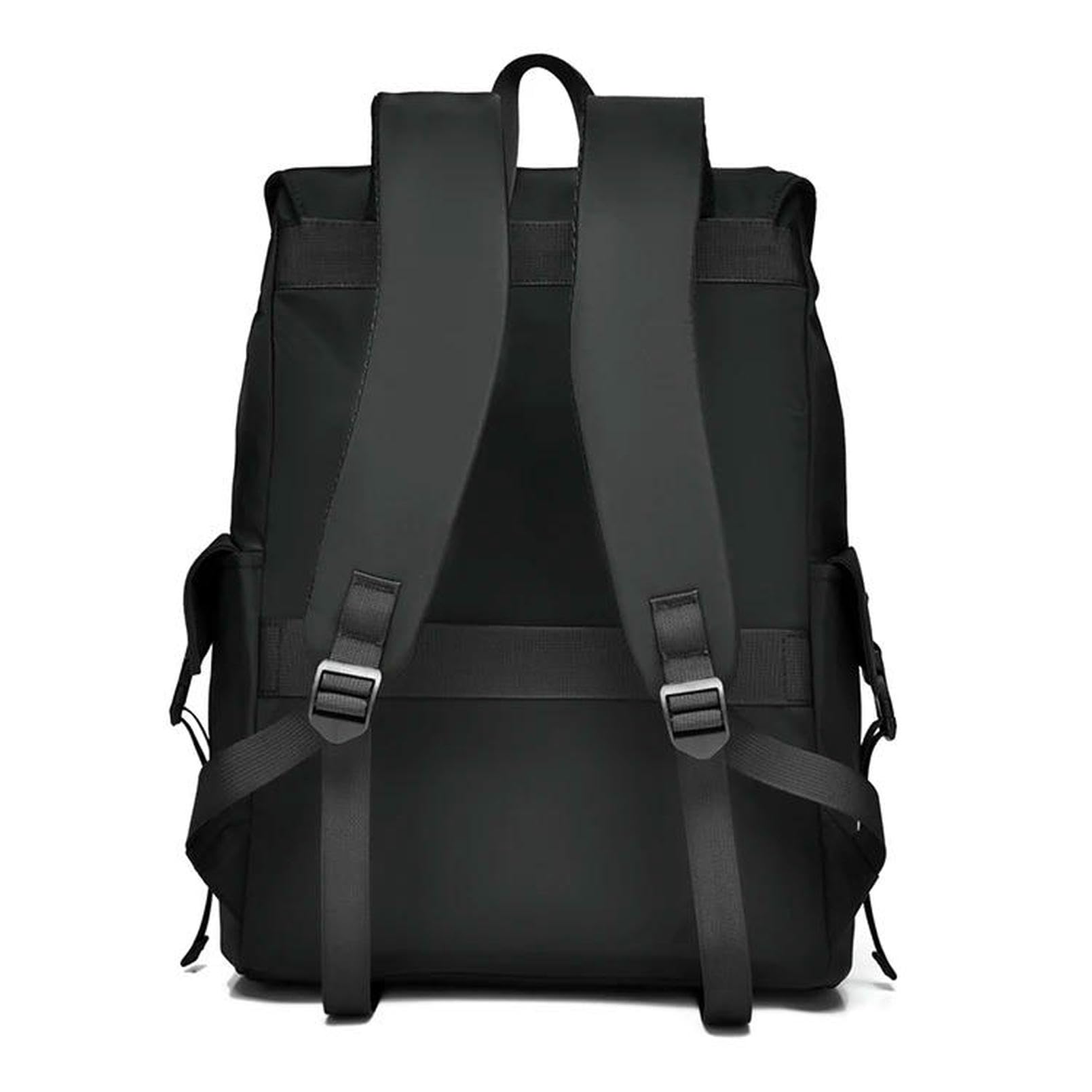 Zaino Porta pc Backpack per Laptop da 17,3 Pollici - Spallatta Regolabile, Adatto Lavoro, Scuola, Viaggio Borsa Pendolarismo, Liscio-Nero