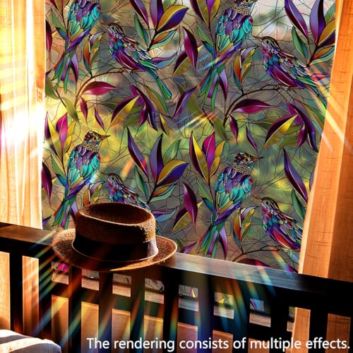 Vinilo Decorativo para Ventanas con Pájaros 17.7x39.37 in miniatura 2