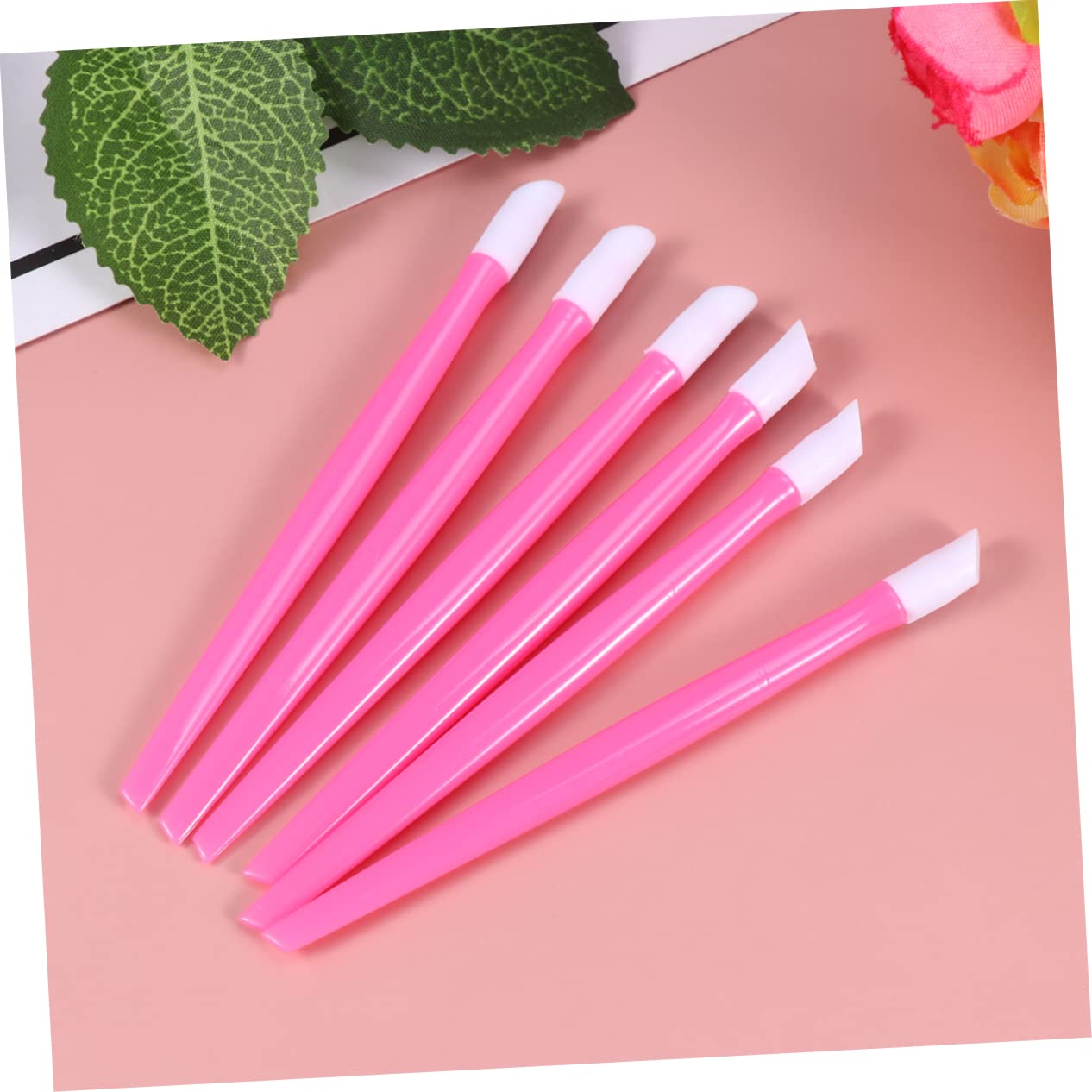FRCOLOR Plastic Manicure Cleaning Stick 100 Pack Nail Art Pushers Cuticle Pushers Dead Skin for Home