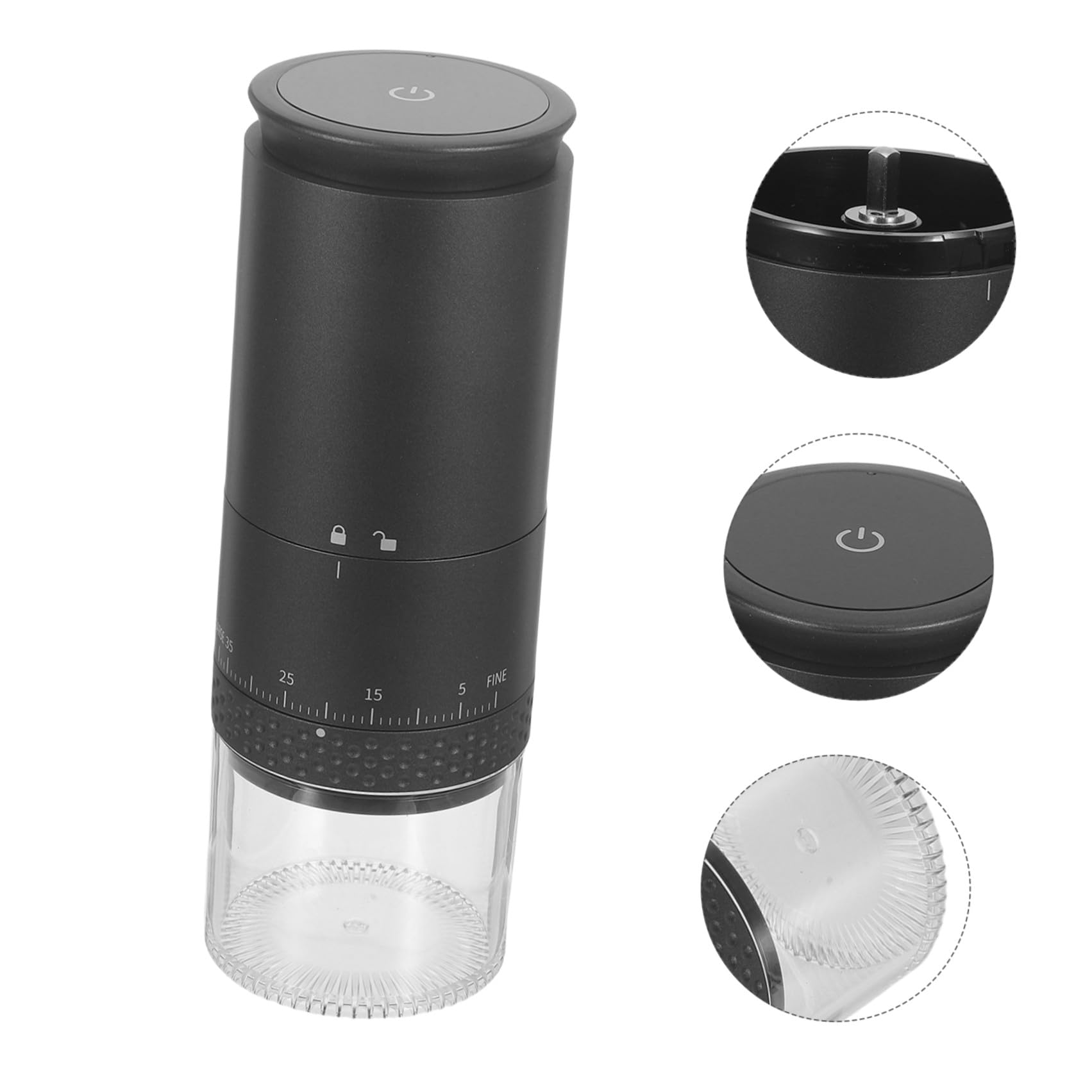 TOPBATHY Molino Eléctrico Compacto para Café y Especias con Tecnología de Molienda Precisa, Capacidad de 25g y Diseño Portátil para Apartamentos Pequeños