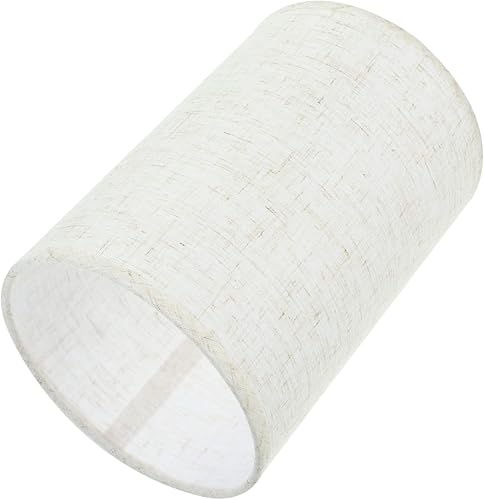 Miniatura 10 de Pantalla de techo de lino, pantalla de lámpara de tambor alto, con clip, cubiertas de luz, pantalla cilíndrica, protector de lámpara de repuesto