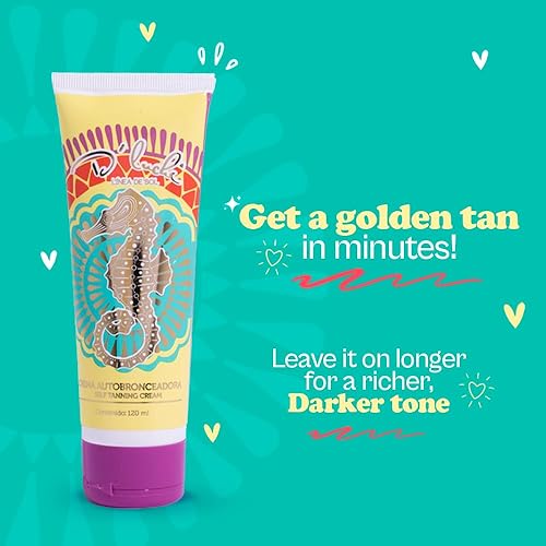 Miniatura 3 de D'Luchi Self Tanner - Crema bronceadora sin sol con colágeno y vitamina E para piel seca, brillo bronceado natural, hidratante y sin manchas, libre