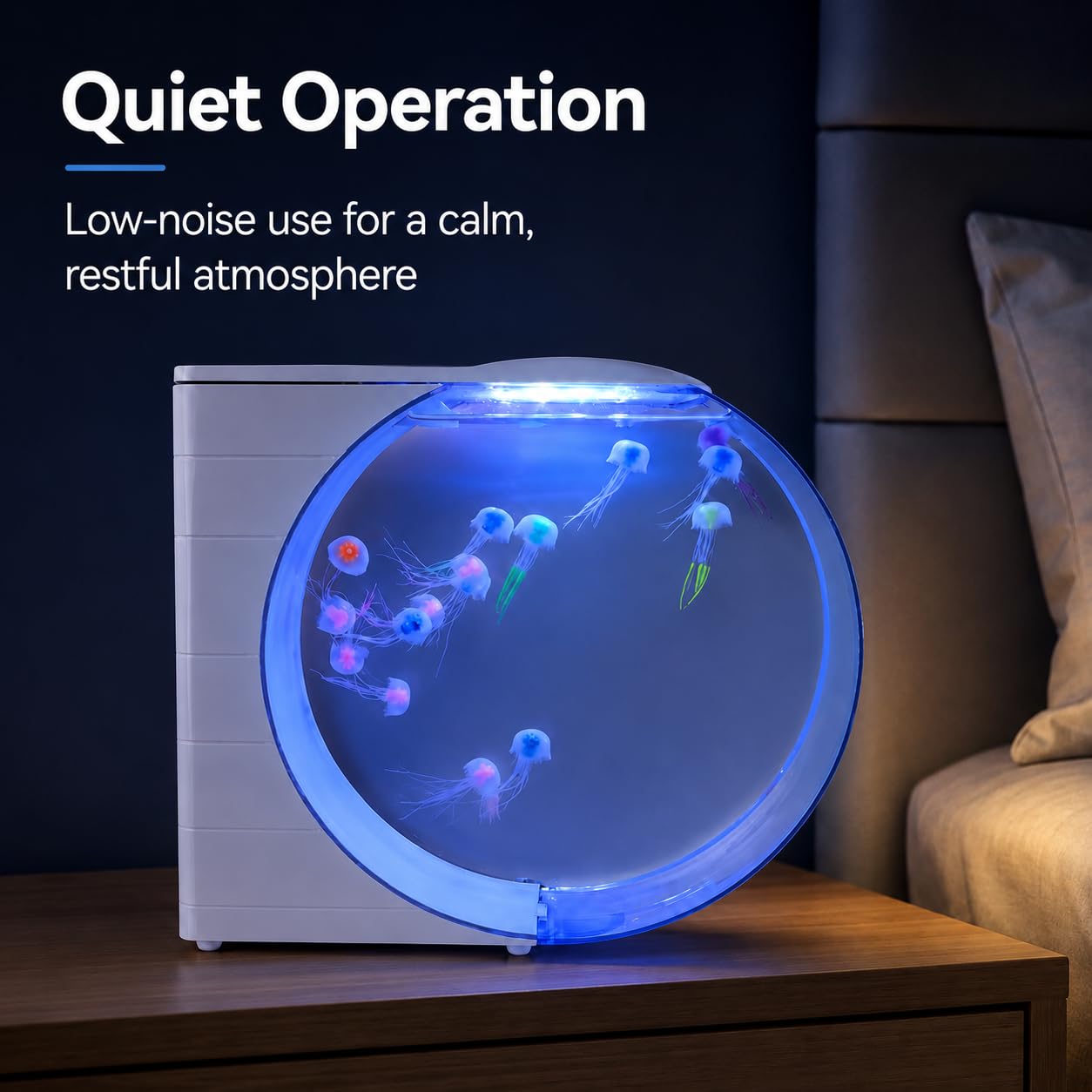 Tanque de acuario de medusas de 10 L con luces LED y bomba USB