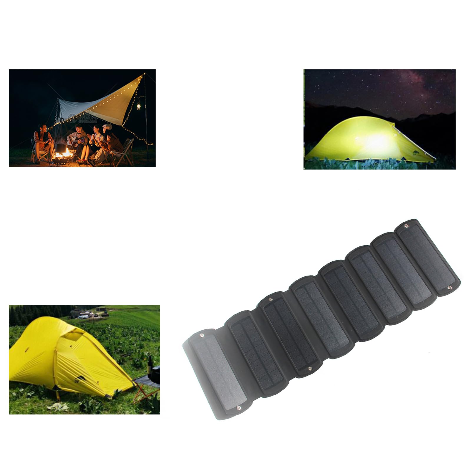 Cargador de panel solar plegable de 16 W y 5 V para herramientas