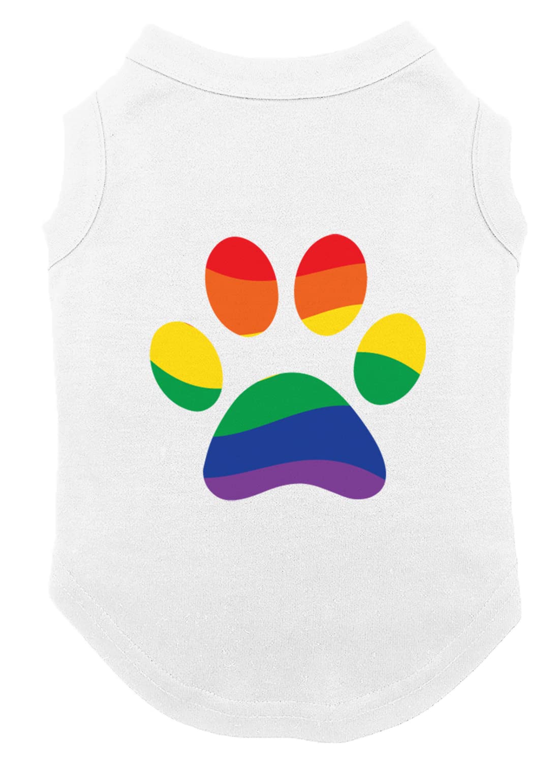 Paw Pride - LGBTQ Puppy Dog Shirt (White, Small)
